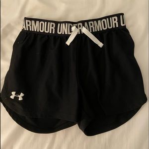 black athletic shorts